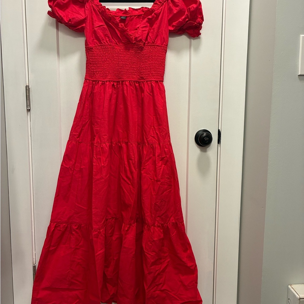 SHEIN Red Maxi Dress